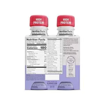 SlimFast Advanced Energy High Protein Meal Replacement Shake, Rich Chocolate, 20g of Ready to Drink ...