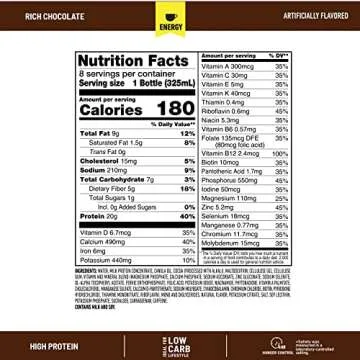 SlimFast High Protein Meal Replacement Shake, Rich Chocolate