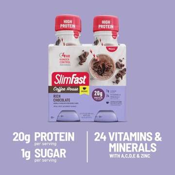 SlimFast High Protein Meal Replacement Shake, Rich Chocolate