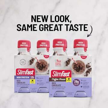 SlimFast High Protein Meal Replacement Shake, Rich Chocolate