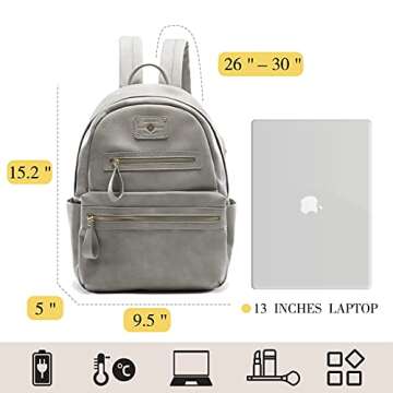 Leather Diaper Bag by miss fong, Diaper Bag Backpack with USB Charger and Insulated Pockets