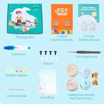 Eelexa Beginner Crochet Kit: Fun Amigurumi Projects 2-Pack