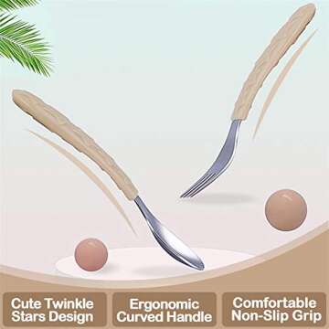 Toddler Fork and Spoon Set Stainless Steel Kid Utensils