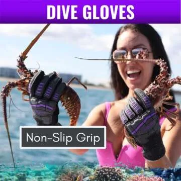Aquatic Hunt - Premium Protection Pair of Dive Gloves for Hunting Lionfish, Lobster, Crab, Spearfish...