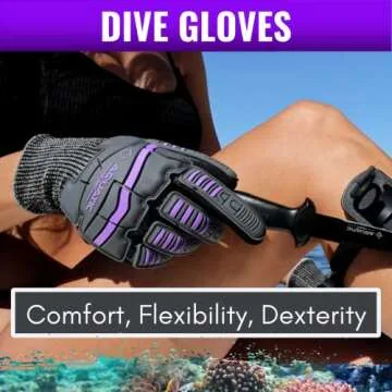 Aquatic Hunt - Premium Protection Pair of Dive Gloves for Hunting Lionfish, Lobster, Crab, Spearfishing, Working Underwater (Medium)