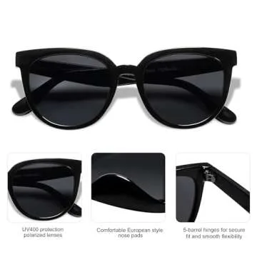 SOJOS Trendy Cat Eye Polarized Sunglasses for Women