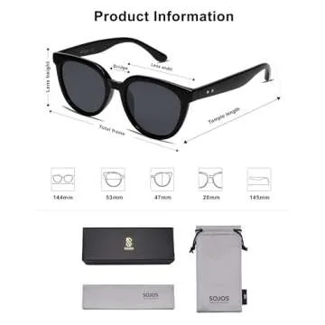 SOJOS Trendy Cat Eye Polarized Sunglasses for Women