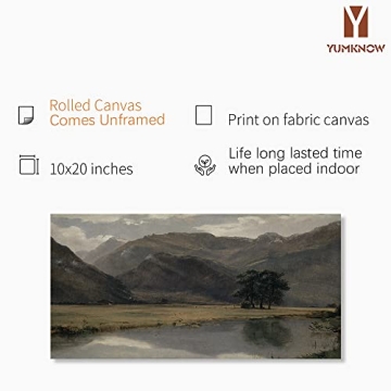 Unframed Vintage Farmhouse Wall Decor - Summer Lake View