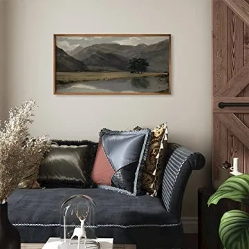 Unframed Vintage Farmhouse Wall Decor - Summer Lake View