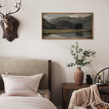 Unframed Vintage Farmhouse Wall Decor - Summer Lake View