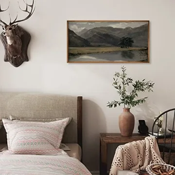 Unframed Vintage Farmhouse Wall Decor - Summer Lake View