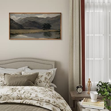 Unframed Vintage Farmhouse Wall Decor - Summer Lake View