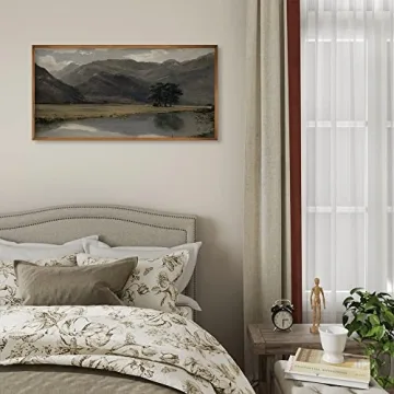 Unframed Vintage Farmhouse Wall Decor - Summer Lake View