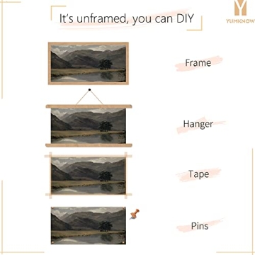 Unframed Vintage Farmhouse Wall Decor - Summer Lake View