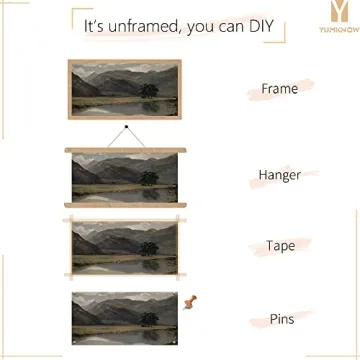 Unframed Vintage Farmhouse Wall Decor - Summer Lake View