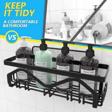 Coraje 5-Pack Adhesive Shower Caddy Rustproof No Drilling