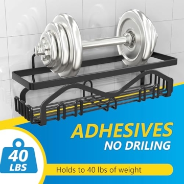 Coraje 5-Pack Adhesive Shower Caddy Rustproof No Drilling