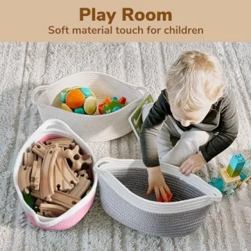 Goodpick Pink Easter Basket - Multi-functional Kids Organizer