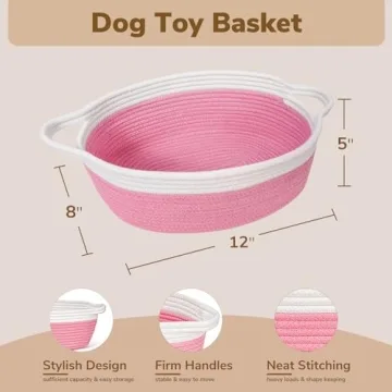 Goodpick Pink Easter Basket - Multi-functional Kids Organizer