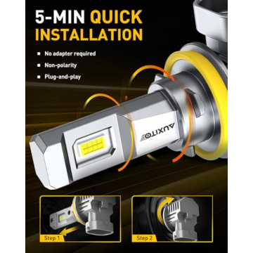 AUXITO H11 9005 LED Bulb 900% Ultra-Bright, Long Lifespan