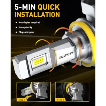 AUXITO H11 9005 LED Bulb 900% Ultra-Bright, Long Lifespan
