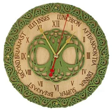 Celtic Wooden Wall Clock - Unique Handcrafted Decor