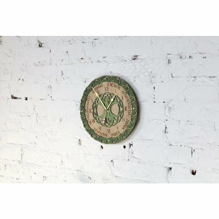 Celtic Wooden Wall Clock - Unique Handcrafted Decor