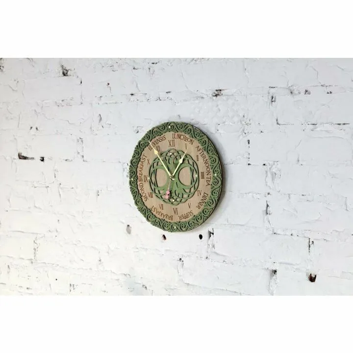 Celtic Wooden Wall Clock - Unique Handcrafted Decor