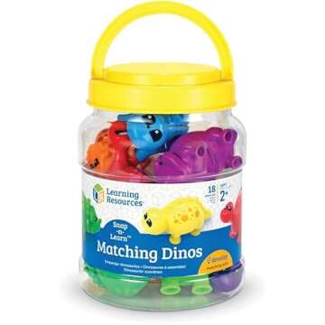 Snap-n-Learn Matching Dinos - 18 Piece Educational Toy