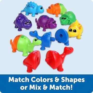 Snap-n-Learn Matching Dinos - 18 Piece Educational Toy