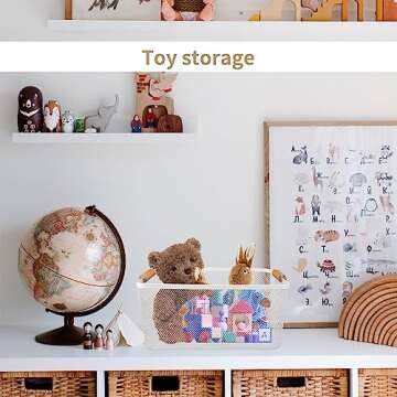 2Pack Metal Mesh Steel Baskets for Kitchen Organization