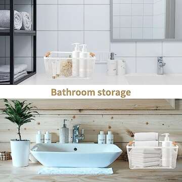 2Pack Metal Mesh Steel Baskets for Kitchen Organization