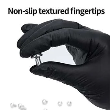 Daddy's Choice Black Nitrile Gloves 4mil Medium Size 100 Pack