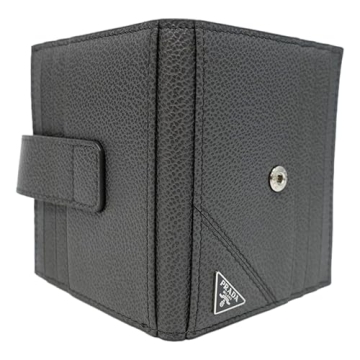 Prada Grey Bifold Wallet with Triangle Logo for Men
