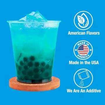 BOBAVIDA Blue Raspberry Popping Boba with Straws - 10 Pack