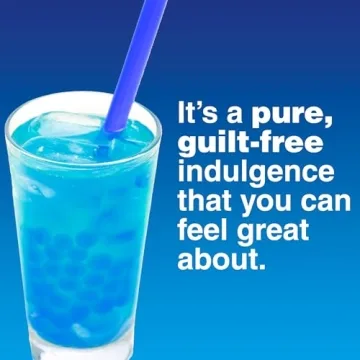 BOBAVIDA Blue Raspberry Popping Boba with Straws - 10 Pack