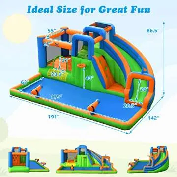 BOUNTECH Inflatable Water Slide for Kids' Fun