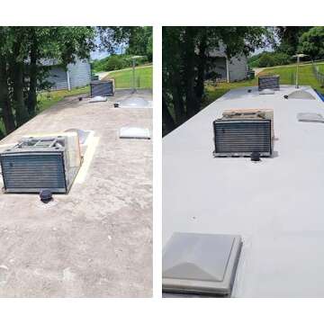 RV Roof Coating - Liquid Rubber RV Roof Sealant for Camper Roofs, Trailers, Motorhomes, and Metal Bu...