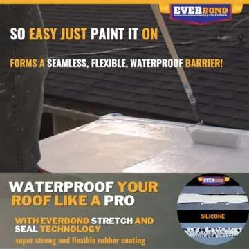 RV Roof Coating - Liquid Rubber RV Roof Sealant for Camper Roofs, Trailers, Motorhomes, and Metal Buildings - Roof Cooling White 4.75 Gallon