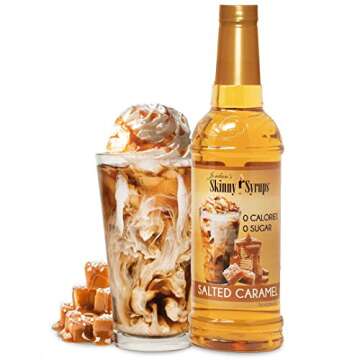 Jordans Skinny Syrups Sugar Free Trio - White Chocolate, Vanilla Caramel Creme, Salted Caramel 25.4 oz. - Gluten Free - Kosher - Made in the USA - 3 Bottle Bundle