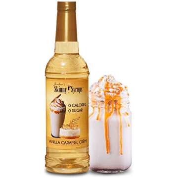Jordans Skinny Syrups Sugar Free Trio - White Chocolate, Vanilla Caramel Creme, Salted Caramel 25.4 oz. - Gluten Free - Kosher - Made in the USA - 3 Bottle Bundle