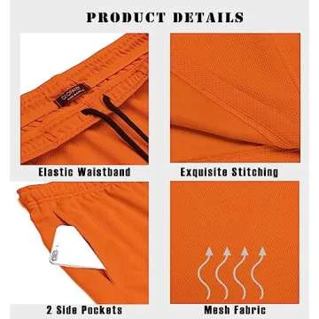 COOFANDY Men's Mesh Workout Gym Shorts - 3 Pack