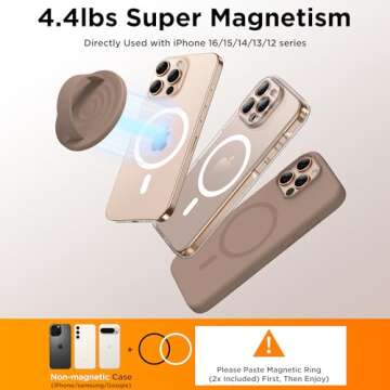 COFFKER Magnetic Phone Ring Grip Holder - Flexible Comfort