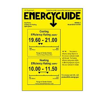 Senville 18,000 BTU Ducted Mini Split AC/Heating System, Concealed Duct, Built-in Water Pump, Wall Thermostat, 16 Ft. Installation Kit
