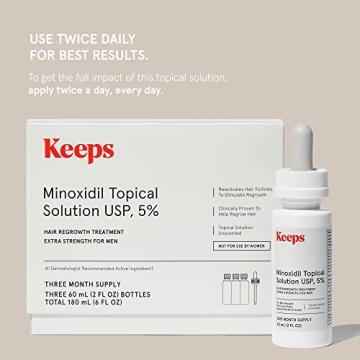 Keeps Extra Strength Minoxidil for Men - 3 Month Supply 5% Solution