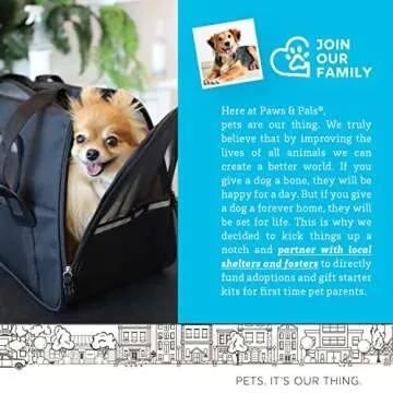 Paws & Pals Airline Approved Pet Carrier - Soft-Sided Carriers for Small Medium Cats and Dogs Air-Plane Travel On-Board Under Seat Carrying Bag with Fleece Bolster Bed for Kitten Cat Puppy Dog Taxi