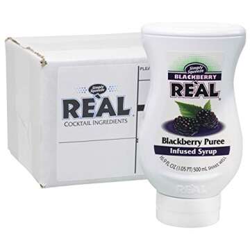BLACKBERRY REÀL: 16.9 FL OZ Blackberry Puree Syrup for Drinks & Baking