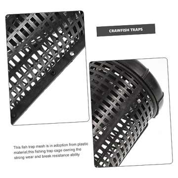 VANZACK 1 Set EEL Shrimp net Plastic Fishing Reusable Crab Traps Crawfish Minnow for Fishing Portable Fish Catch EEL Catcher Inverted Beard Bait EEL cage Crayfish