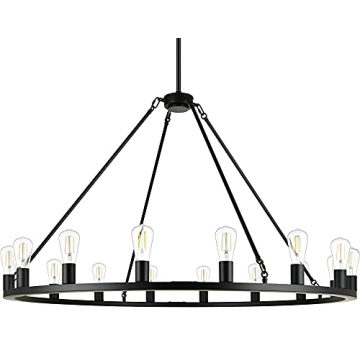 Sonoro Black Chandelier for Dining Room & Entryway