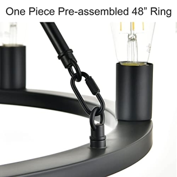 Sonoro Black Chandelier for Dining Room & Entryway